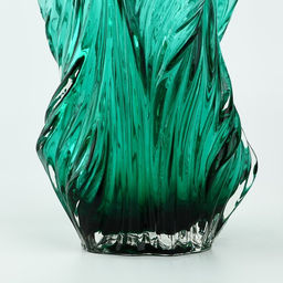 Ваза для цветов «Изумруд» из зеленого стекла 32×10,5×10,5 см
