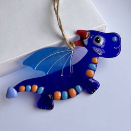 Сувенир  из стекла Летящий дракон на веревочке - Стрекоза фото 4