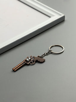 Цена за 12 шт. Брелок металл "Револьвер" крутится барабан МИКС 5,8х2,8х0,9 см