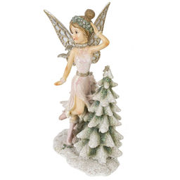 Фигурка декоративная "Фея с елочкой", L11 W6 H17 см