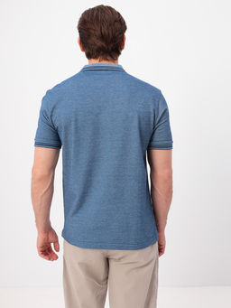 Джемпер мужской с воротником поло короткий рукав GREG G144V-PH4-OZ2 (голубой) фото 4