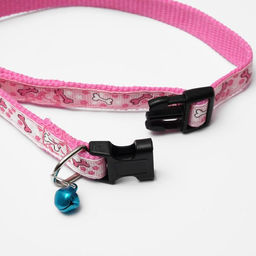 Ошейник нейлоновый Звездные косточки, 36 х 1,5 см, розовый - Пижон фото 2