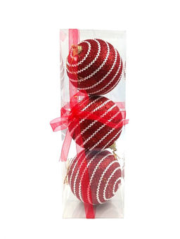 Набор шаров D=8см, 3шт. (BD016) в пвх упаковке