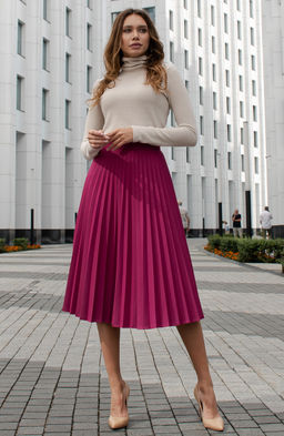 Юбка-гофре фуксия - Donna saggia фото 4