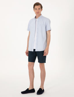 A__k Mavi Regular Fit K_sa Kollu G_mlek