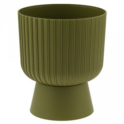 Горшок для цветов пластмассовый "Бекер" 2,8л, д17,5см, h19,5см, с поддоном, папоротник (Россия)