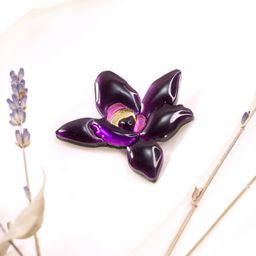 Брошь Черная Орхидея - Orgalica фото 5