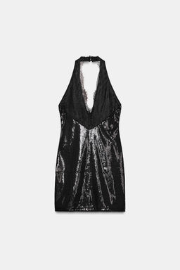 HALTER SEQUIN SHORT DRESS - Zara фото 9