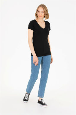 Женская черная футболка Basic - U.s. polo assn фото 11