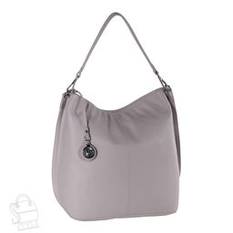 Сумка женская кожаная 18307 gray white Polina&Eiterou  в Новосибирске