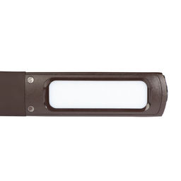 TLD-542 Brown/LED/300Lm/5000K/Dimmer Светильник настольный c часами, календарем, термометром, 5W. Сенсорный выключатель. Коричневый (стилизован под кожу). TM Uniel. - Volpe фото 4
