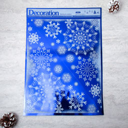 Наклейка новогодняя 38х30 Снежинки / 611-7 /уп 12/300/ микс - ГалеонТрейд фото 3