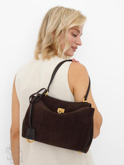 Сумка женская кожаная 1001MF coffee Polina&Eiterou