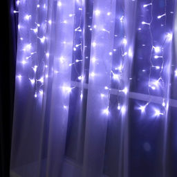 Гирлянда Занавес 2?1.5 м, IP20, прозрачная нить, 360 LED, свечение белое, 8 режимов, 220 В - Luazon lighting фото 3