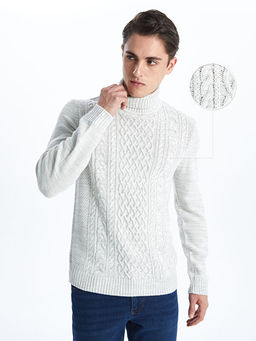 Bal?k?? Yaka Uzun Kollu Erkek Triko Kazak