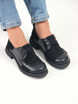 Полуботинки туфли EDART 205.патриция bl. черный черная замша фото 14