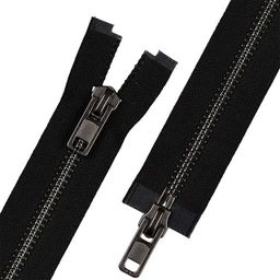 Молния Металл оксид (черный никель) ZIP 8B-2 двухзамковая 70 см Тип 8 10 шт разъёмная Gamma ЧЕРНЫЙ №310