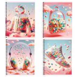 Тетрадь 48л. на спирали BG "Воздушный" линия (Т5гр48 63525) эконом