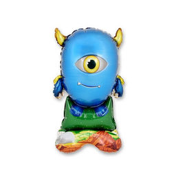 Цена за 2 шт. Воздушный шар фольгированный 23" «Монстрик-циклоп», под воздух