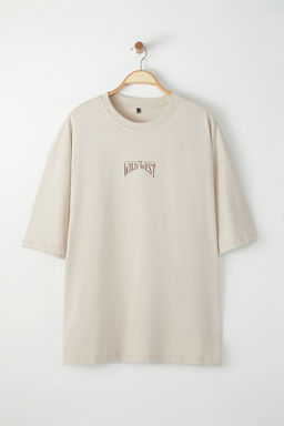 TRENDYOL MAN Buyuk Beden Siyah Oversize/Genis Kesim %100 Pamuklu T-Shirt TMNSS25BF00008 - Trendyolmilla фото 7