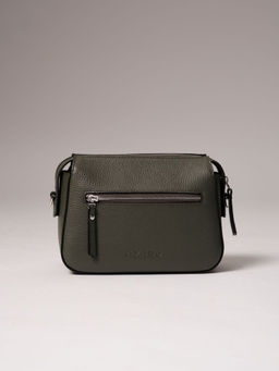 Сумка кожаная через плечо Azaro 3684 зеленый мох