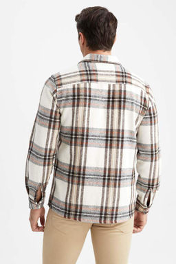 Рубашка стандартного кроя с длинным рукавом - Defacto фото 9