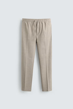 PANTAL?N CINTURA JOGGER CONFORT / Beige vigor?