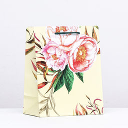 Пакет подарочный Нежность, желтый, 18 х 22,3 х 10 см