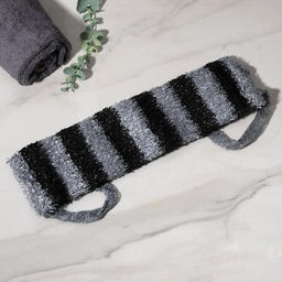 Мочалка для тела Доляна Мужская, 1245 см, цвет чёрно-белый  фото 6