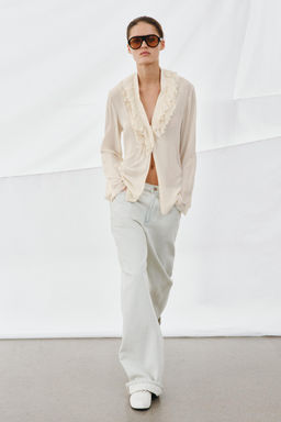 ZW COLLECTION LIMITED EDITION FLOWING RUFFLED SHIRT - Zara фото 11