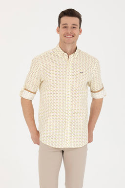 U. S. Polo Assn Мужская светло-желтая рубашка с длинным рукавом - U.s. polo assn фото 15