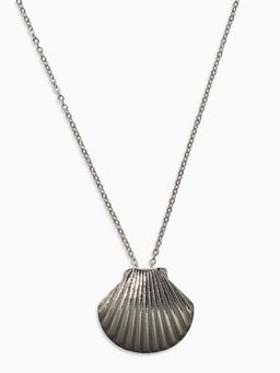 Цена за 2 шт. Кулон "Ракушка" вонголе, цвет серебро 50+удл