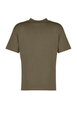 Koyu Haki %100 Pamuk Basic Regular/Normal Kal?p Dik Yaka Orme T-Shirt TWOAW20TS0096