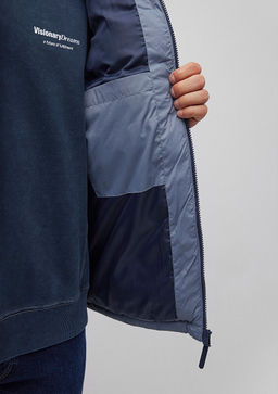 Kapusonlu Mavi Sisme Yelek  фото 7