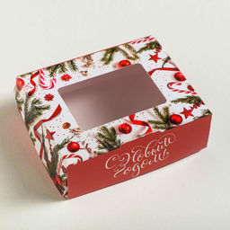 Цена за 5 шт. Коробка складная «С Новым годом», 10×8×3.5 см