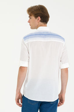 U. S. Polo Assn Мужская белая рубашка с длинным рукавом - U.s. polo assn фото 5