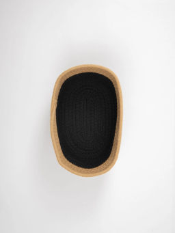 Корзина черное дно M ,цвет беж, арт JH-02223