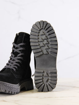 Ботинки EDART 327.22511gr. Черные замша/шерсть фото 4