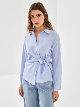 ?izgili Poplin Kad?n G?mlek