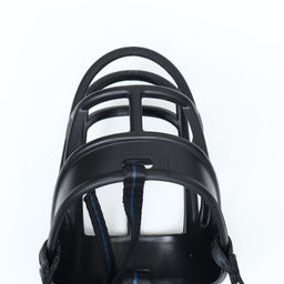 Намордник для собак №4 с трехсторонним ремешком, каучук, ДН 9 см, ОМ 31,5 см, чёрный - Пижон фото 6