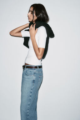 GATHERED INTERLOCK T-SHIRT - Zara фото 4