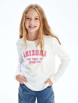 Bisiklet Yaka K?z ?ocuk Ti??rt - Waikiki фото 4