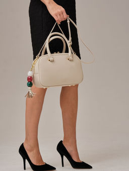 Кожаная сумка Hawaii DBR 31216 светлый крем фото 11