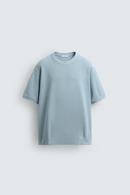 SUDADERA REGULAR FIT ESTRUCTURA PIQU? / Celeste lavado - Zara фото 7