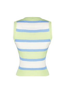 Trendyolmilla Yesil Renk Bloklu Triko Ince Bluz TWOSS22BZ1170  фото 15