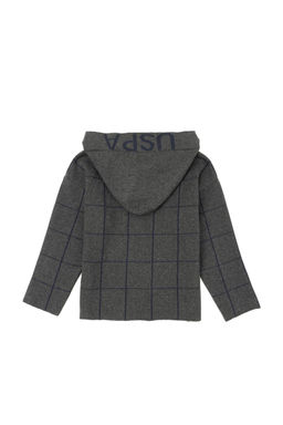 U. S. Polo Assn / Меланжевый свитер антрацитового цвета для мальчика - U.s. polo assn фото 2