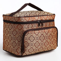 Косметичка на молнии, с зеркалом, с карманом, бежевая