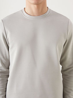 Bisiklet Yaka Uzun Kollu Erkek Sweatshirt