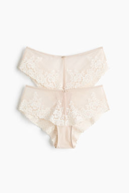 Pack de 2 bragas hipster de encaje