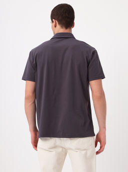 Джемпер мужской с воротником поло короткий рукав GREG G144-KO1246T-SAS5095 (серый) фото 4